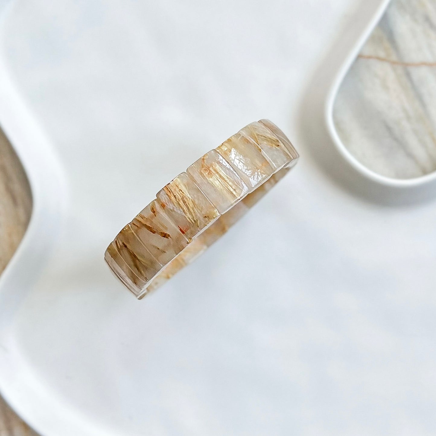 Golden Rutilated Quartz Bangle