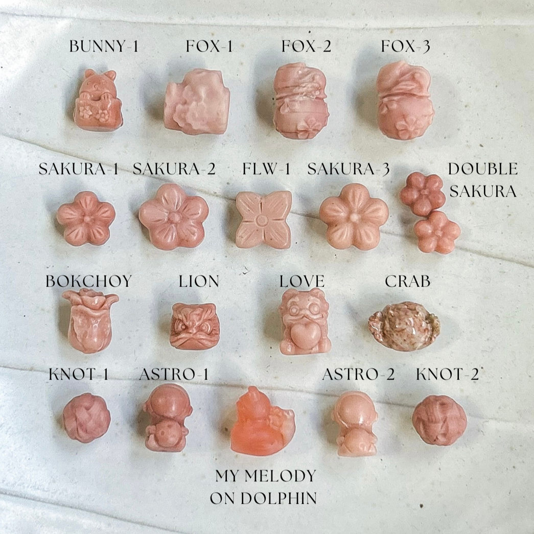 Alashan Agate Pink Charms - Petite Fête Sale