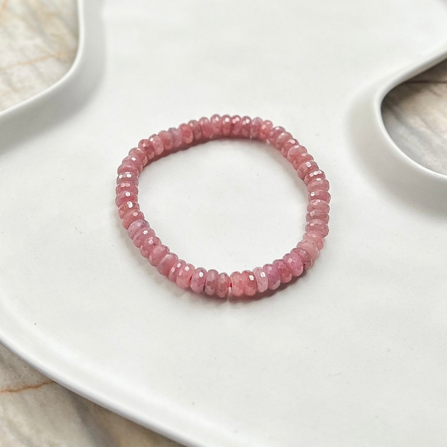 Purple Ruby Faceted Rondelle