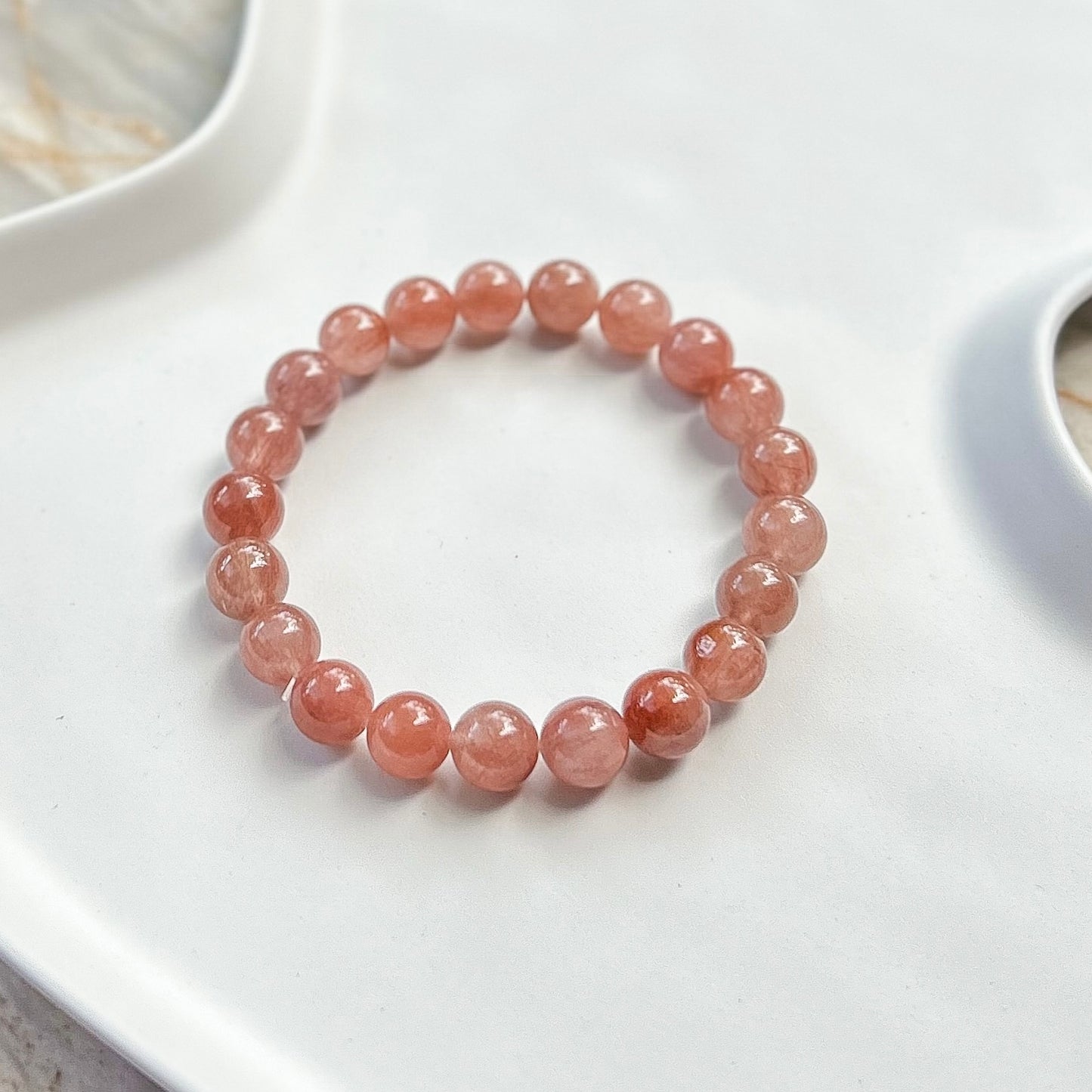 Pink Rabbit Hair Quartz 8mm