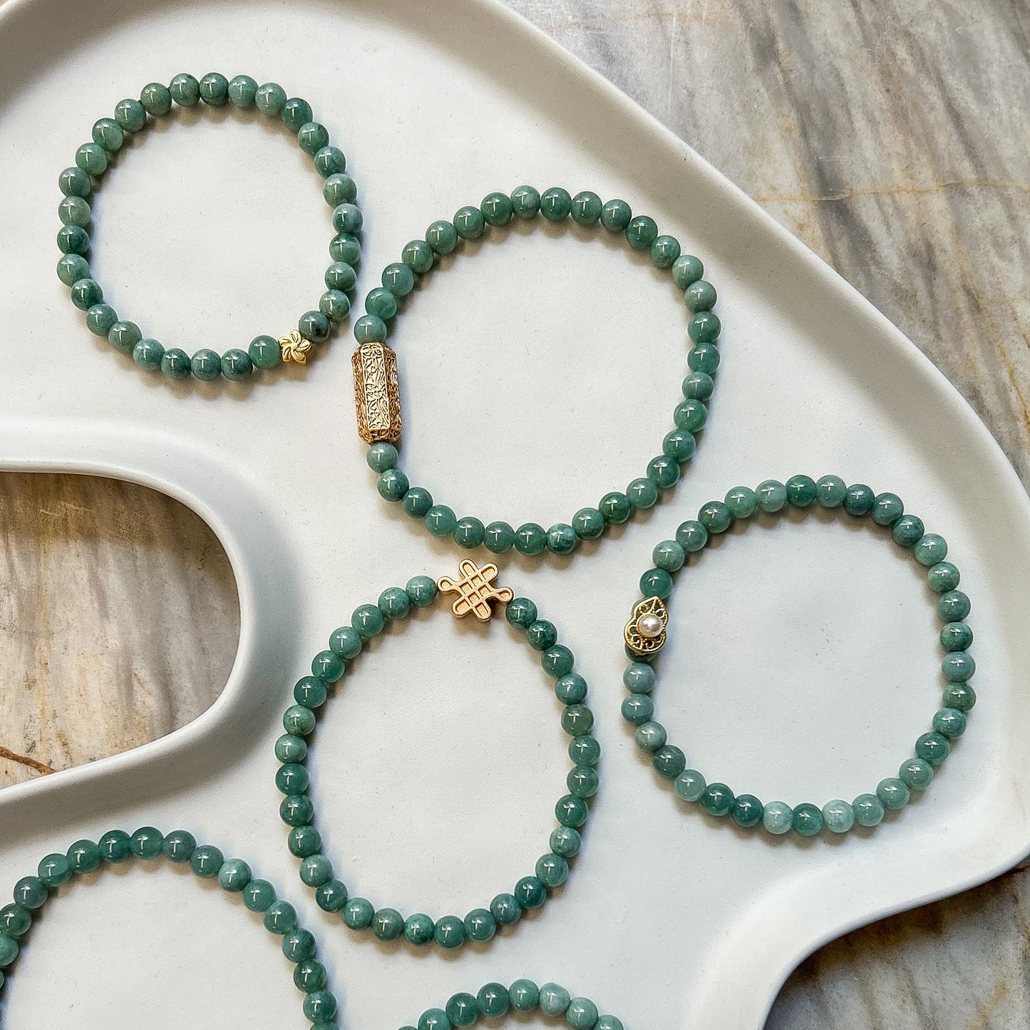 Blue Water Jadeite 6mm