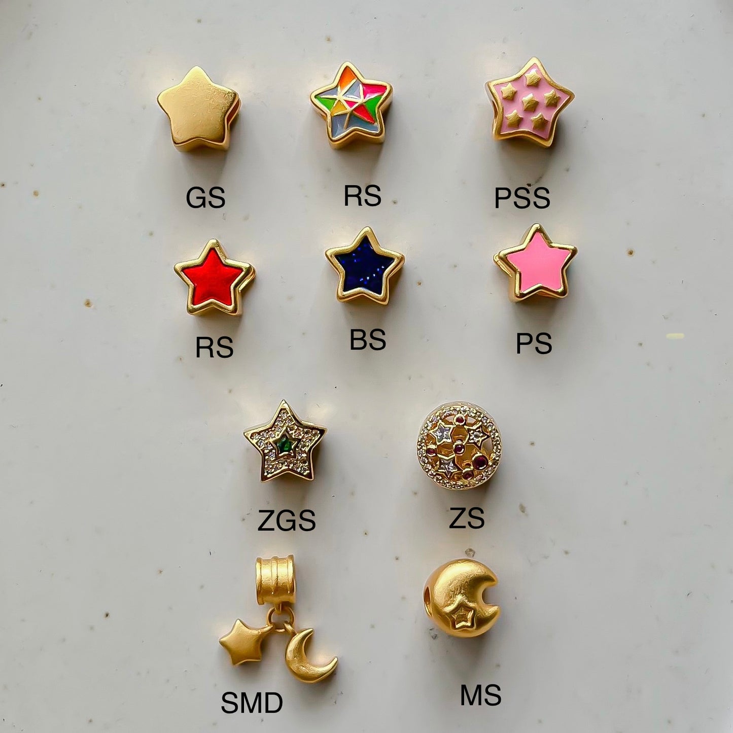 Gold Plated Charms - Stars