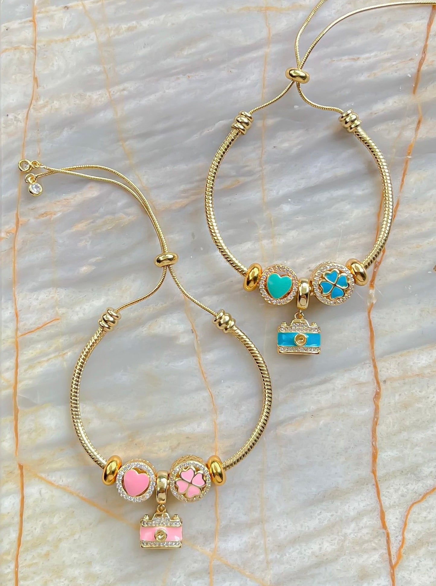 Love, Focus and Luck Slider Bracelet