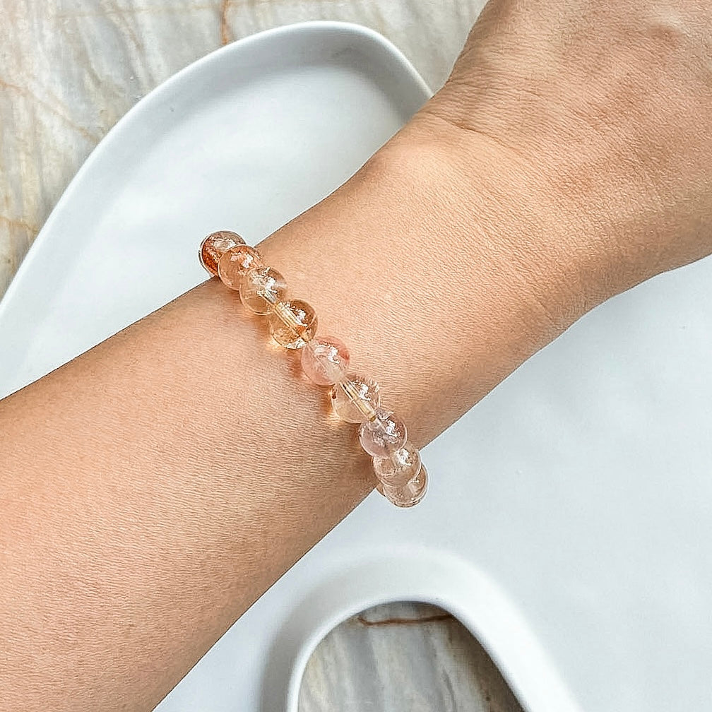Citrine Fire Quartz Symbiosis