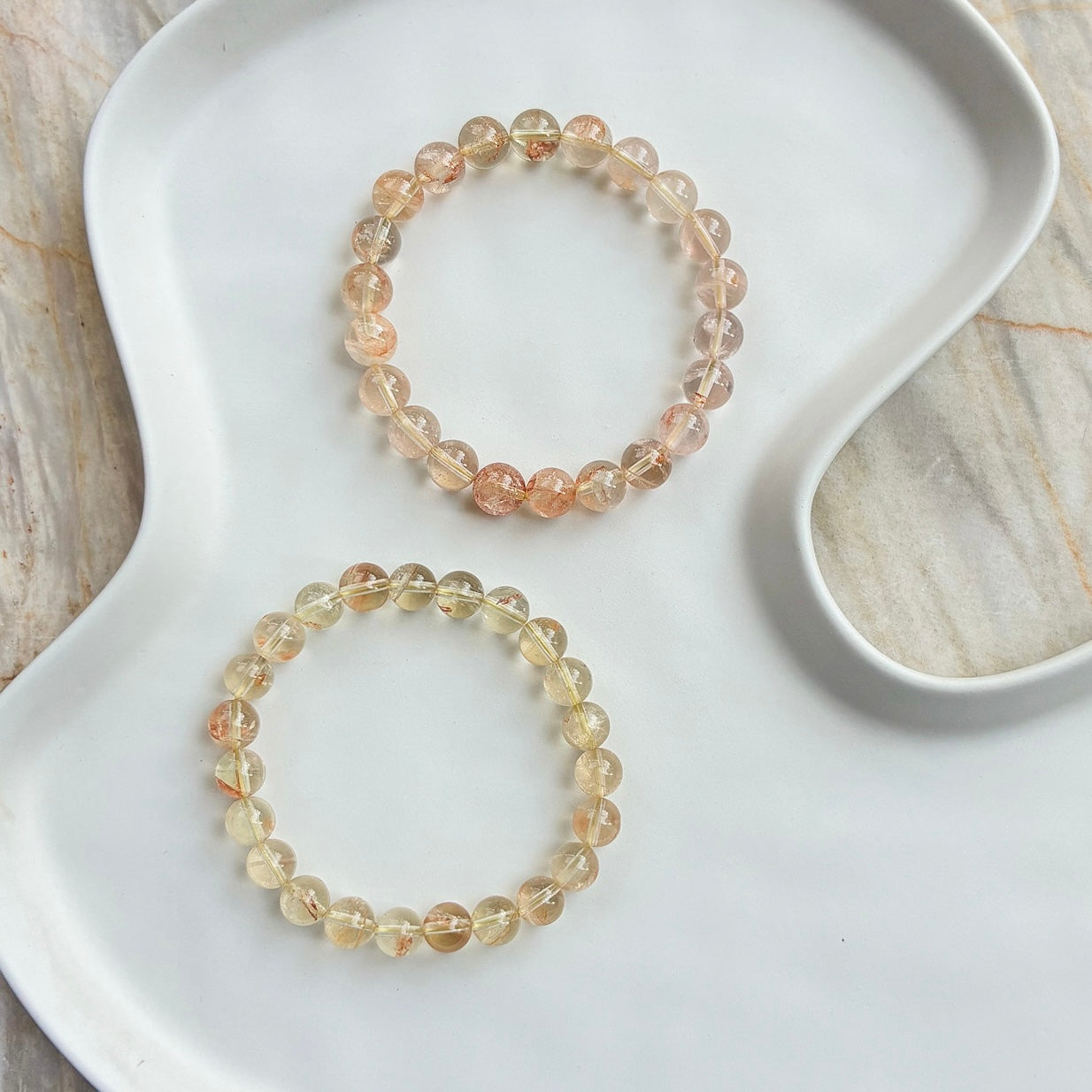 Citrine Fire Quartz Symbiosis