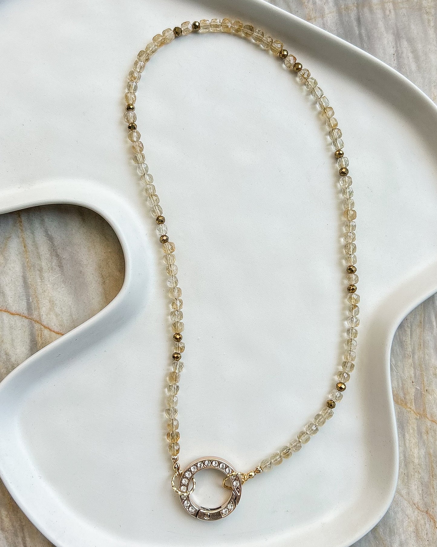 Prosperity Link [Citrine - Pyrite]Necklace