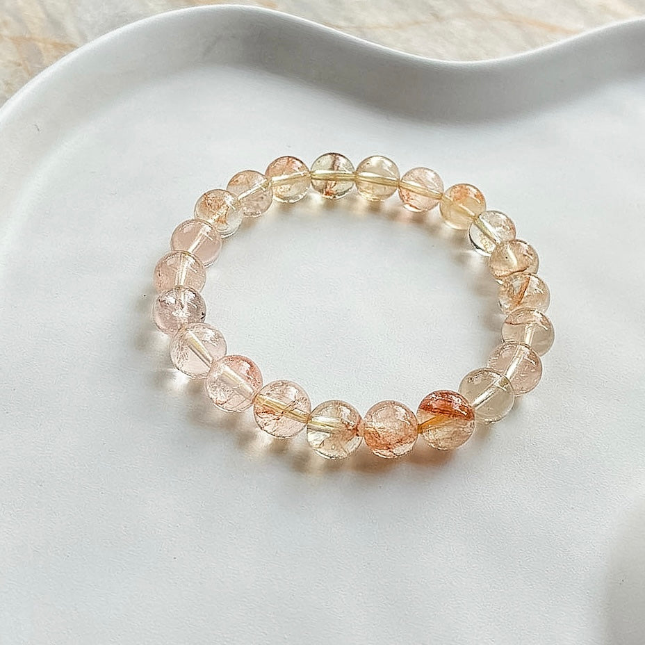 Citrine Fire Quartz Symbiosis