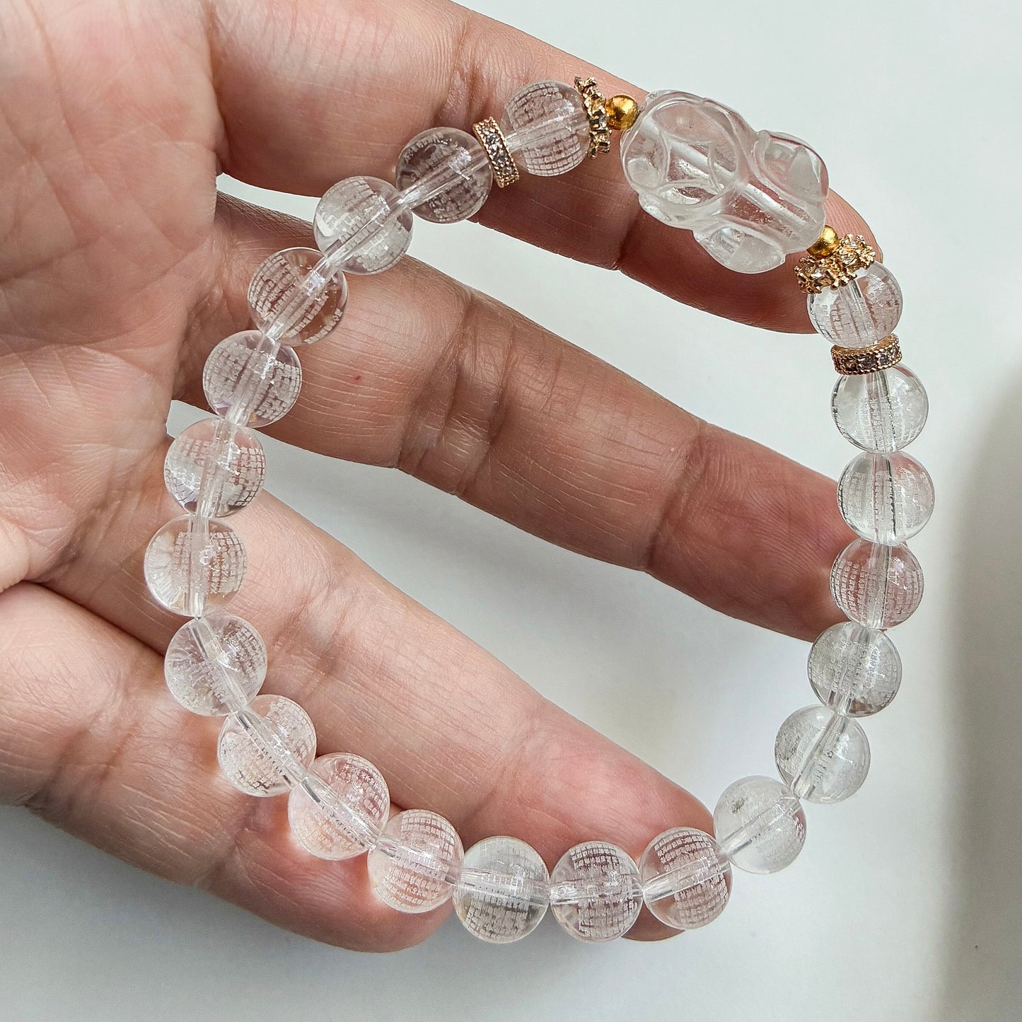 Clear Quartz Pixiu - Heart Sutra