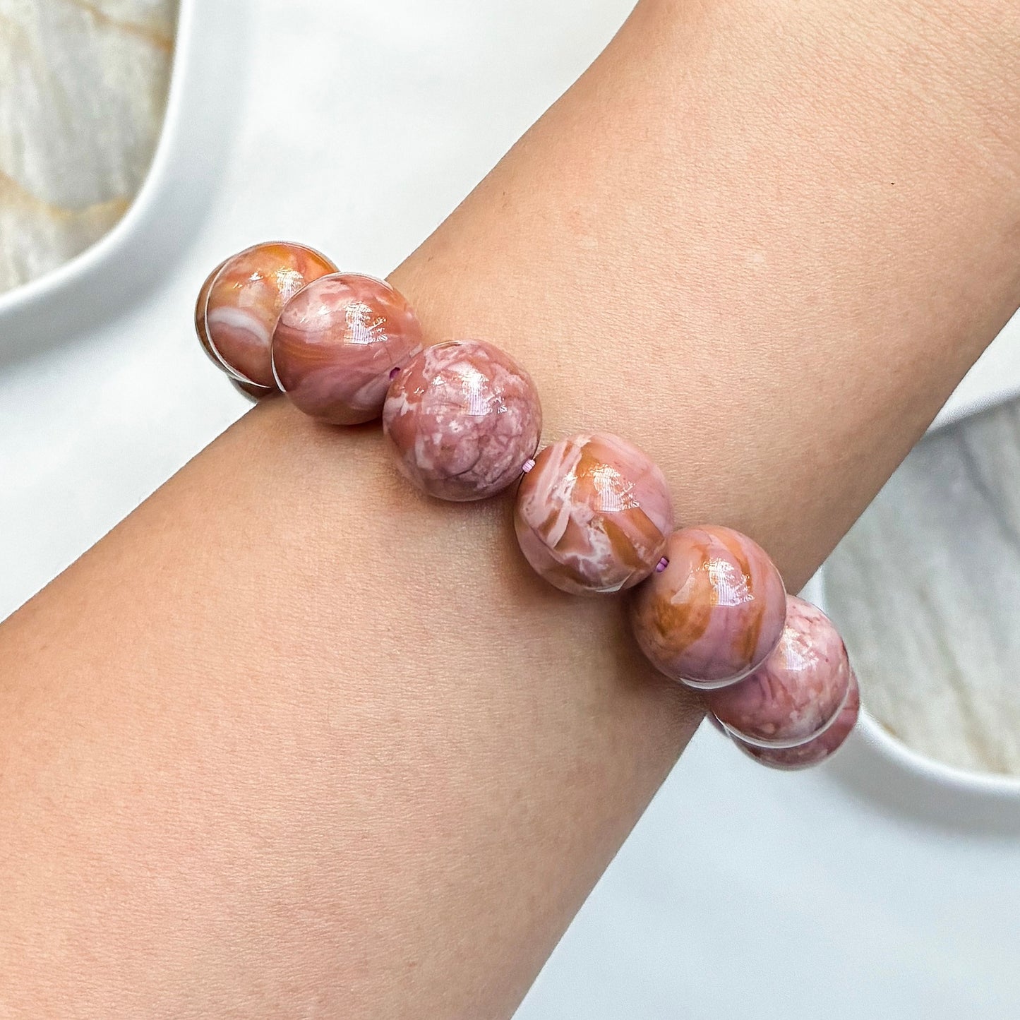 Pink Mango Alashan Agate 15mm