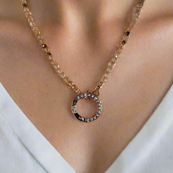 Prosperity Link [Citrine - Pyrite]Necklace