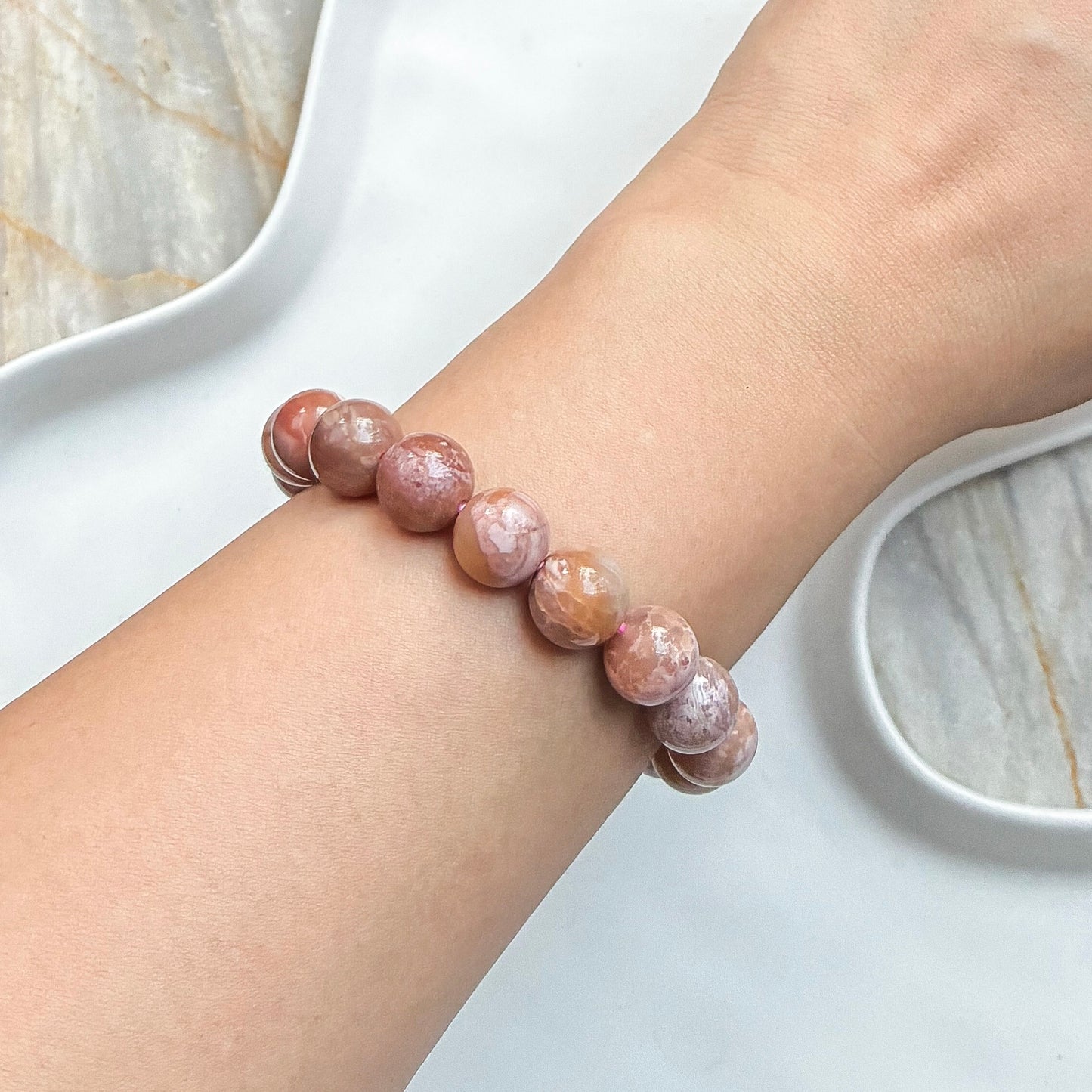 Pink Mango Alashan Agate 9mm