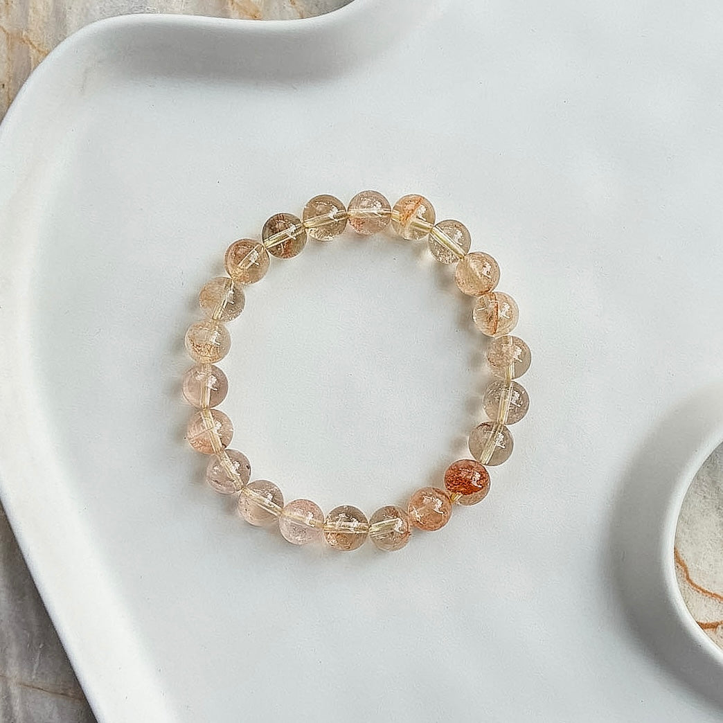 Citrine Fire Quartz Symbiosis