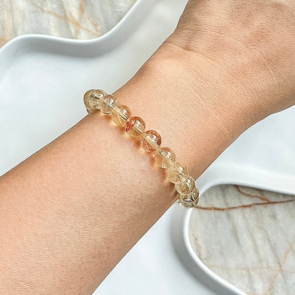 Citrine Fire Quartz Symbiosis