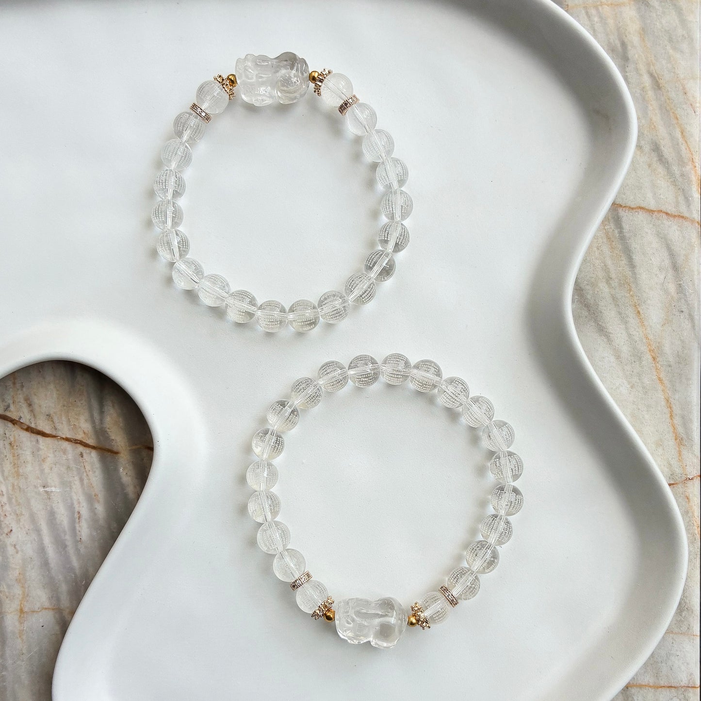 Clear Quartz Pixiu - Heart Sutra