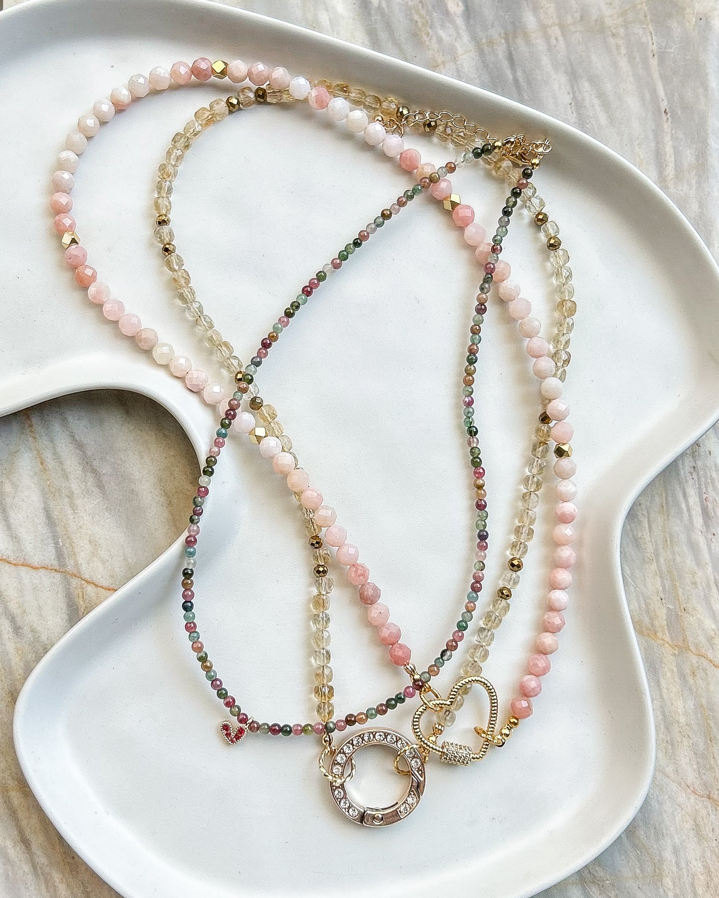 Prosperity Link [Citrine - Pyrite]Necklace