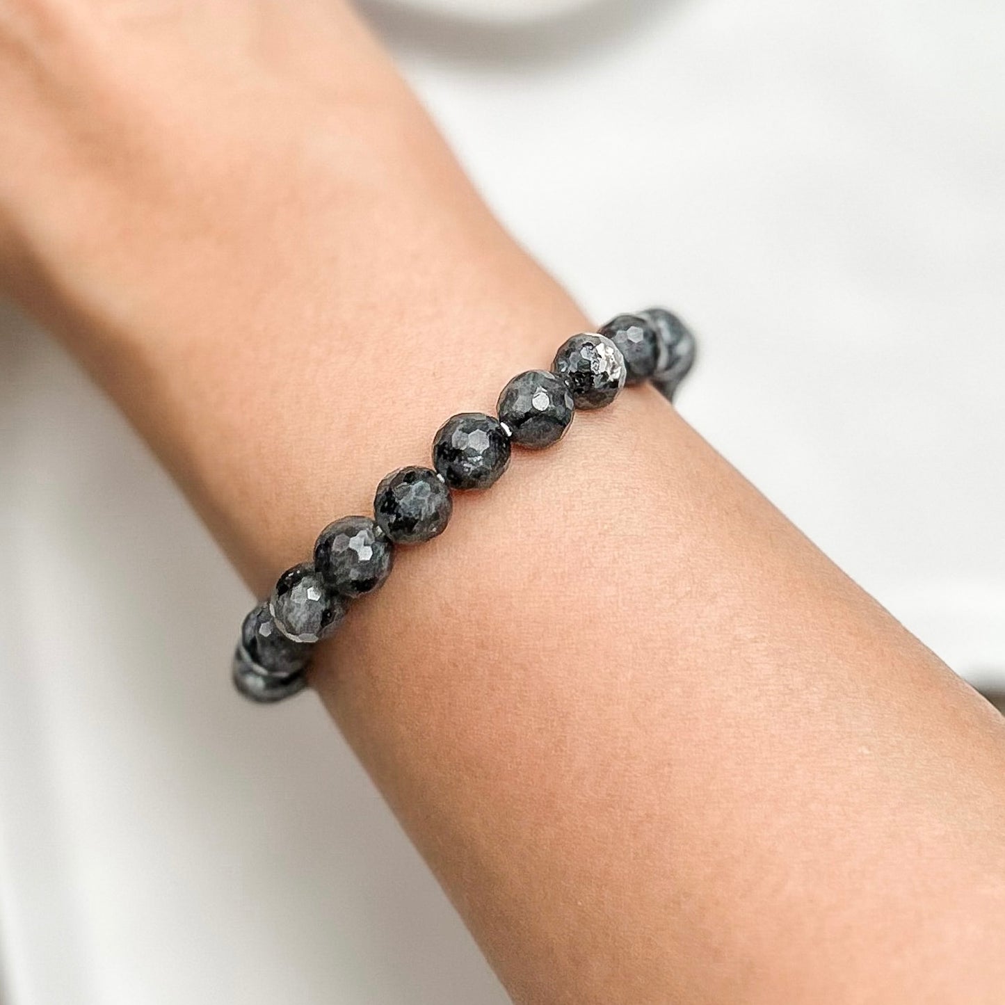 Black Moonstone, Faceted 8mm