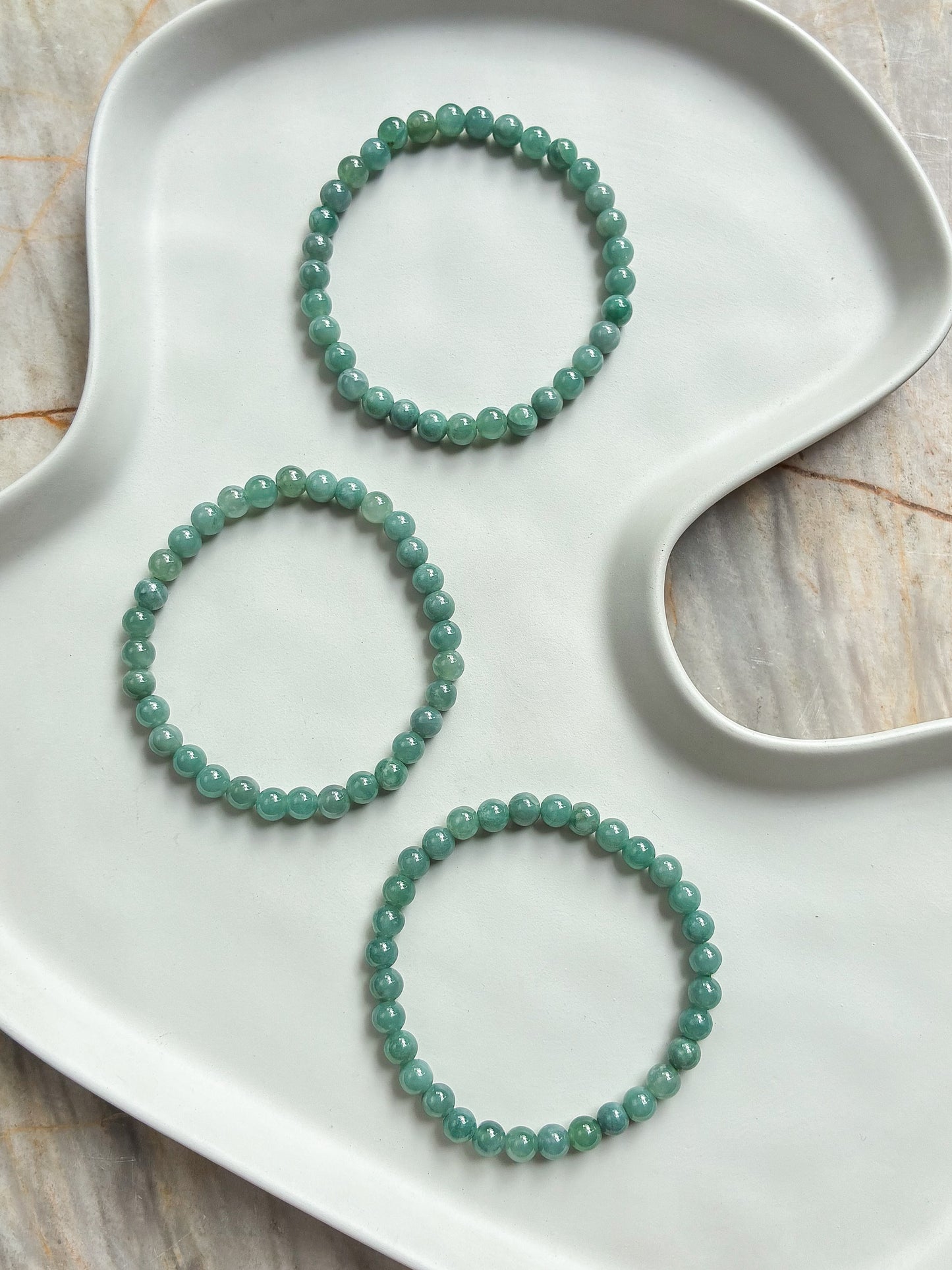 Blue Water Jadeite 6mm