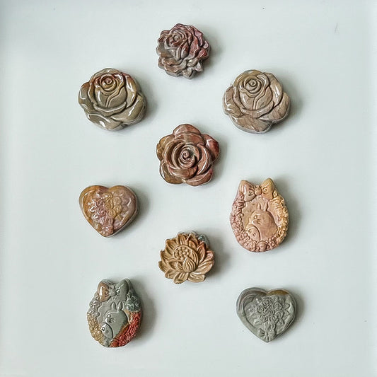 Alashan Agate Statement Charms (Set 6)