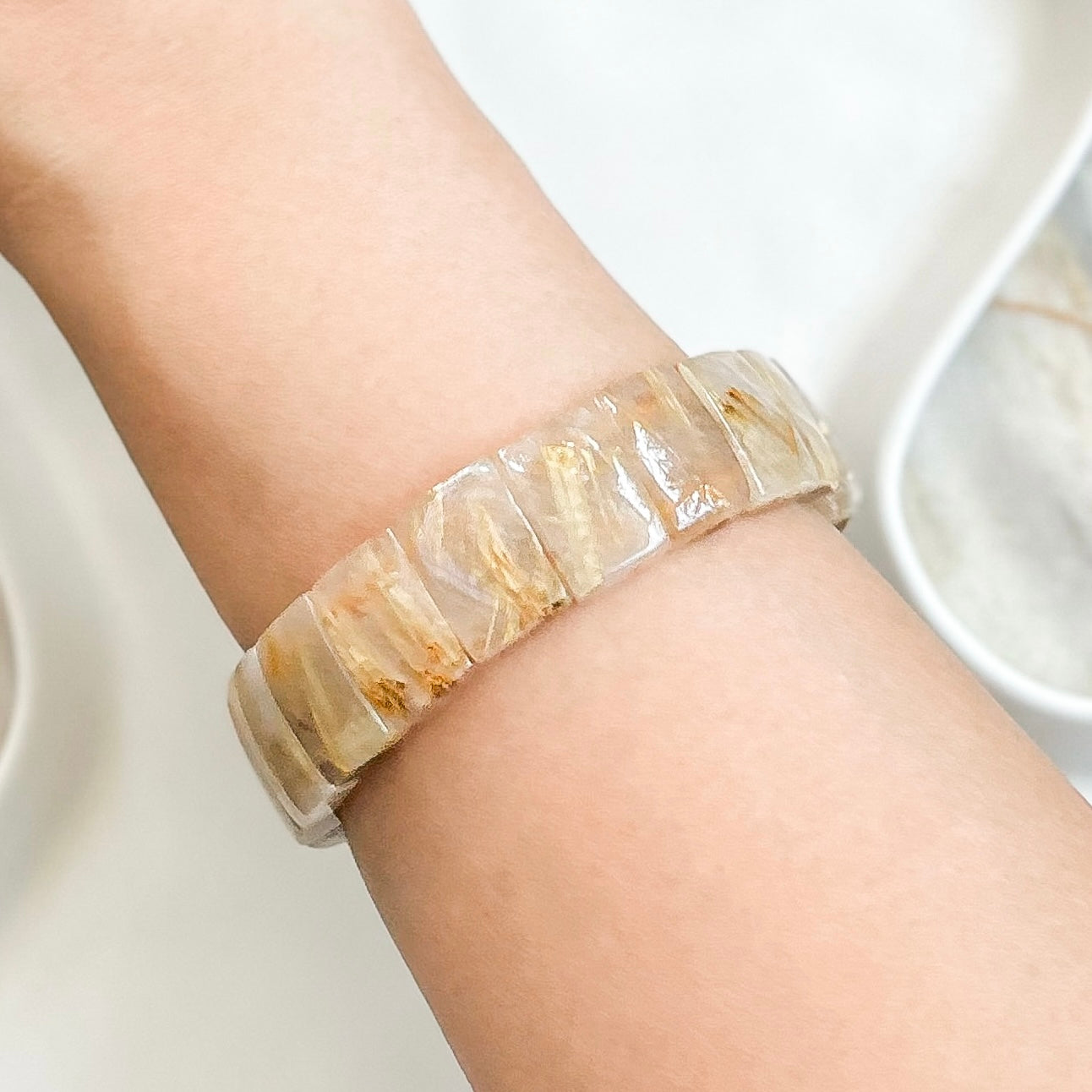 Golden Rutilated Quartz Bangle