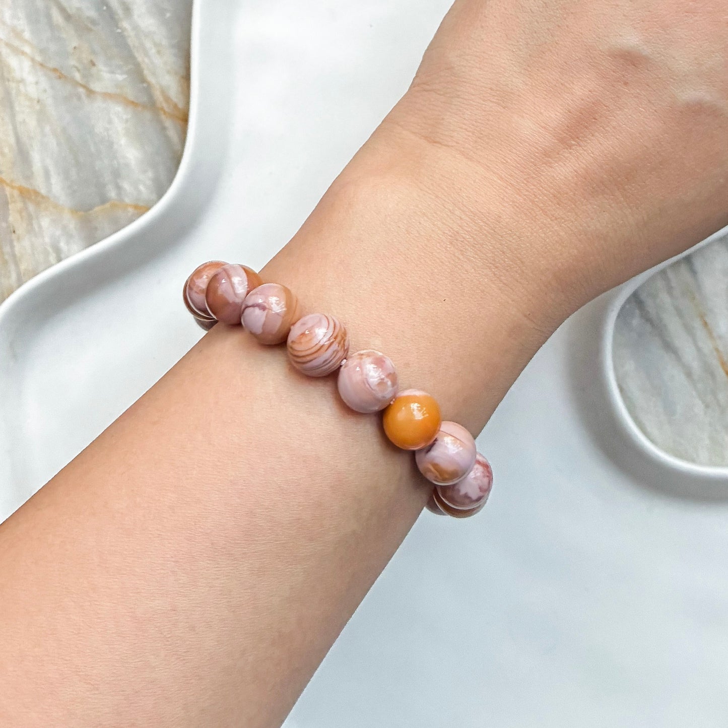 Pink Mango Alashan Agate 9mm