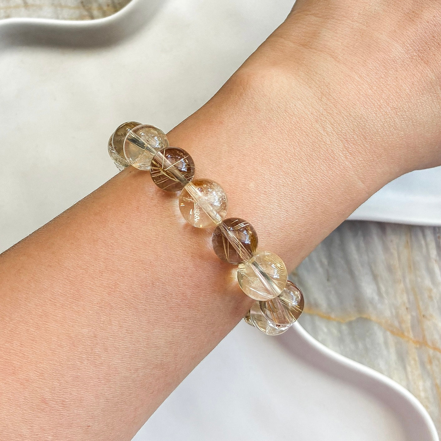 Golden Devotion Rosary Bracelet [Faith, Divine Alignment, Abundance ]