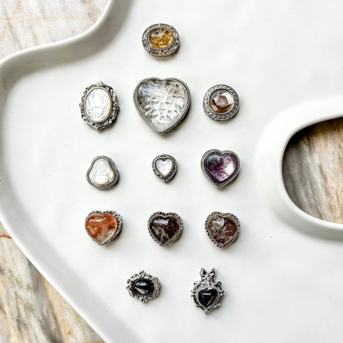 Encased Crystal Charms Set 1