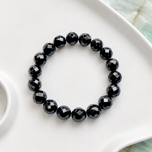 Black Spinel Faceted 10mm