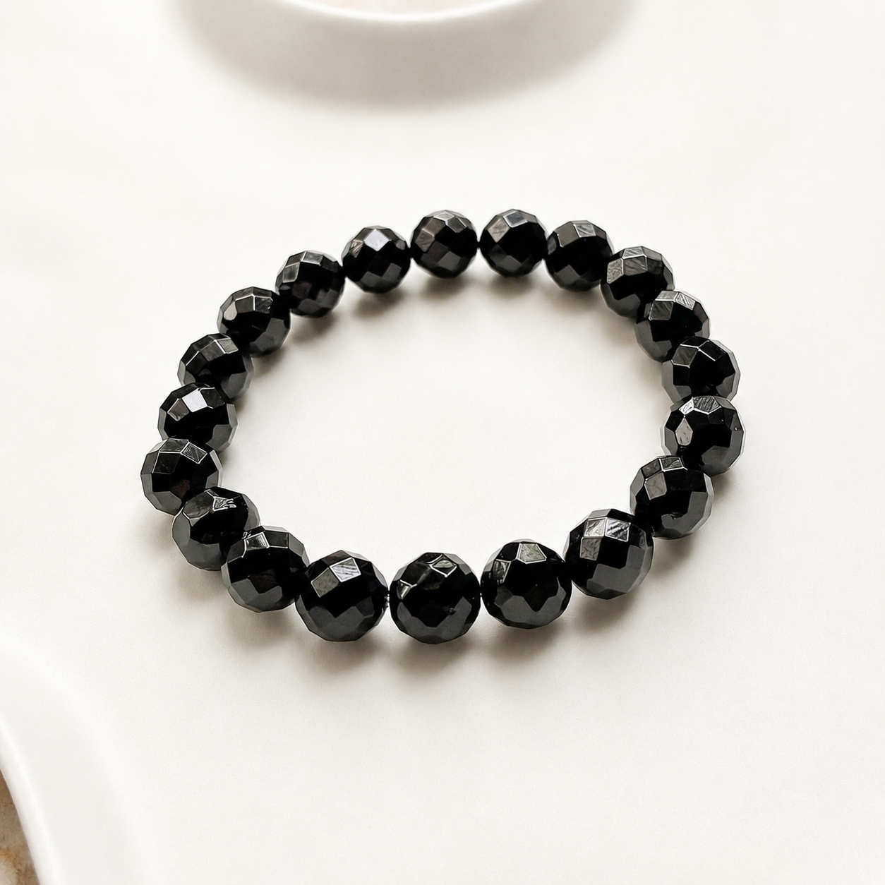 Black Spinel Faceted 10mm