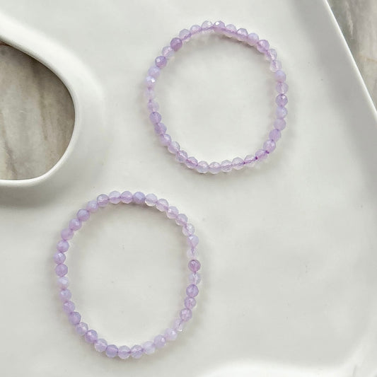 Lavender Moon Quartz Faceted 5mm