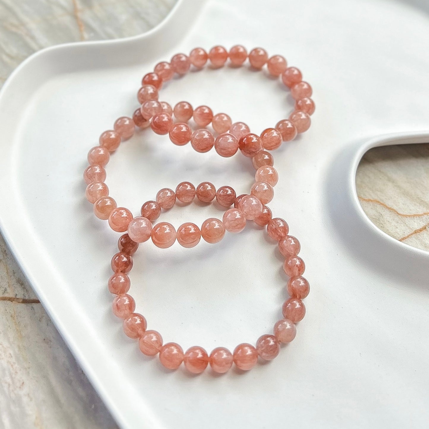 Pink Rabbit Hair Quartz 8mm