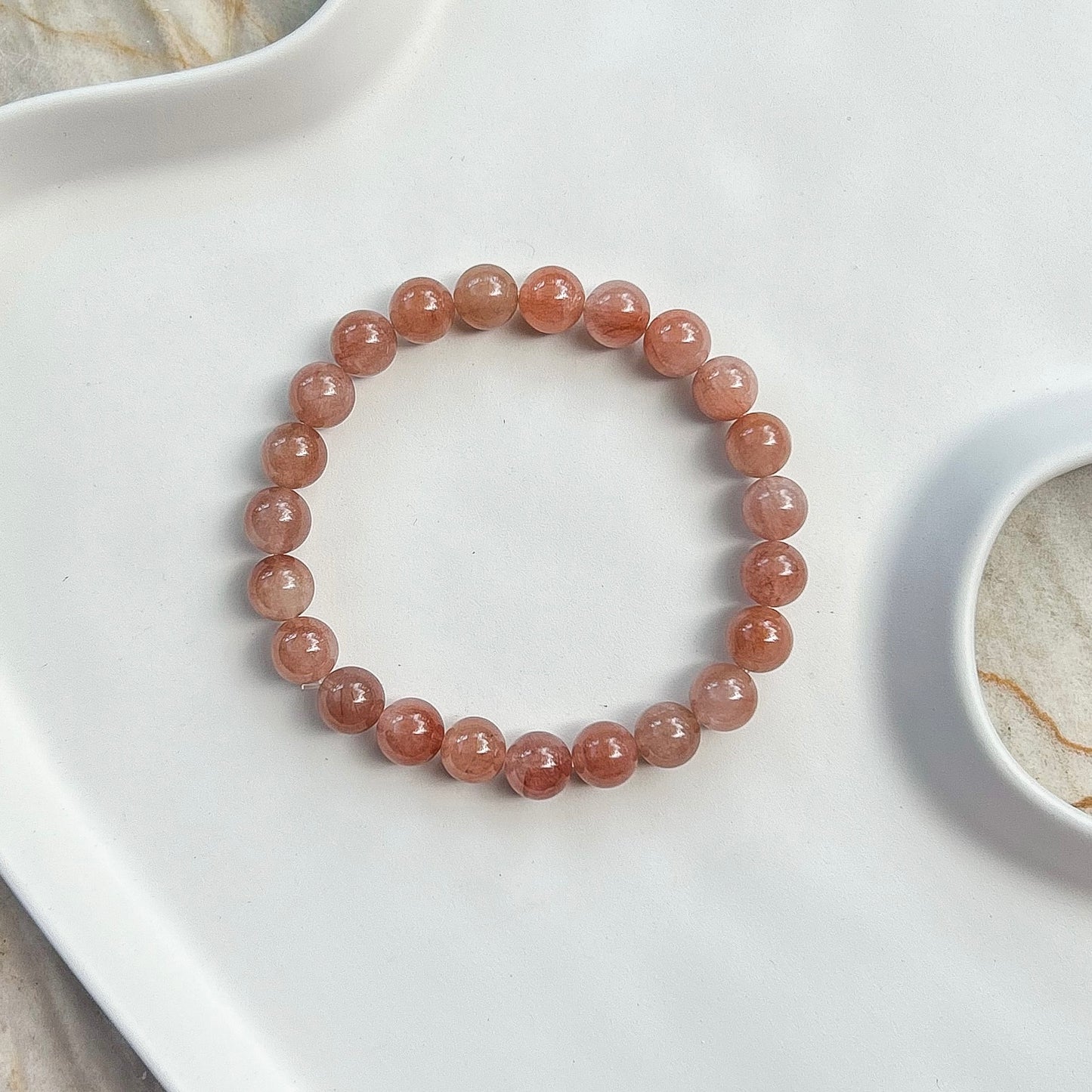 Pink Rabbit Hair Quartz 8mm