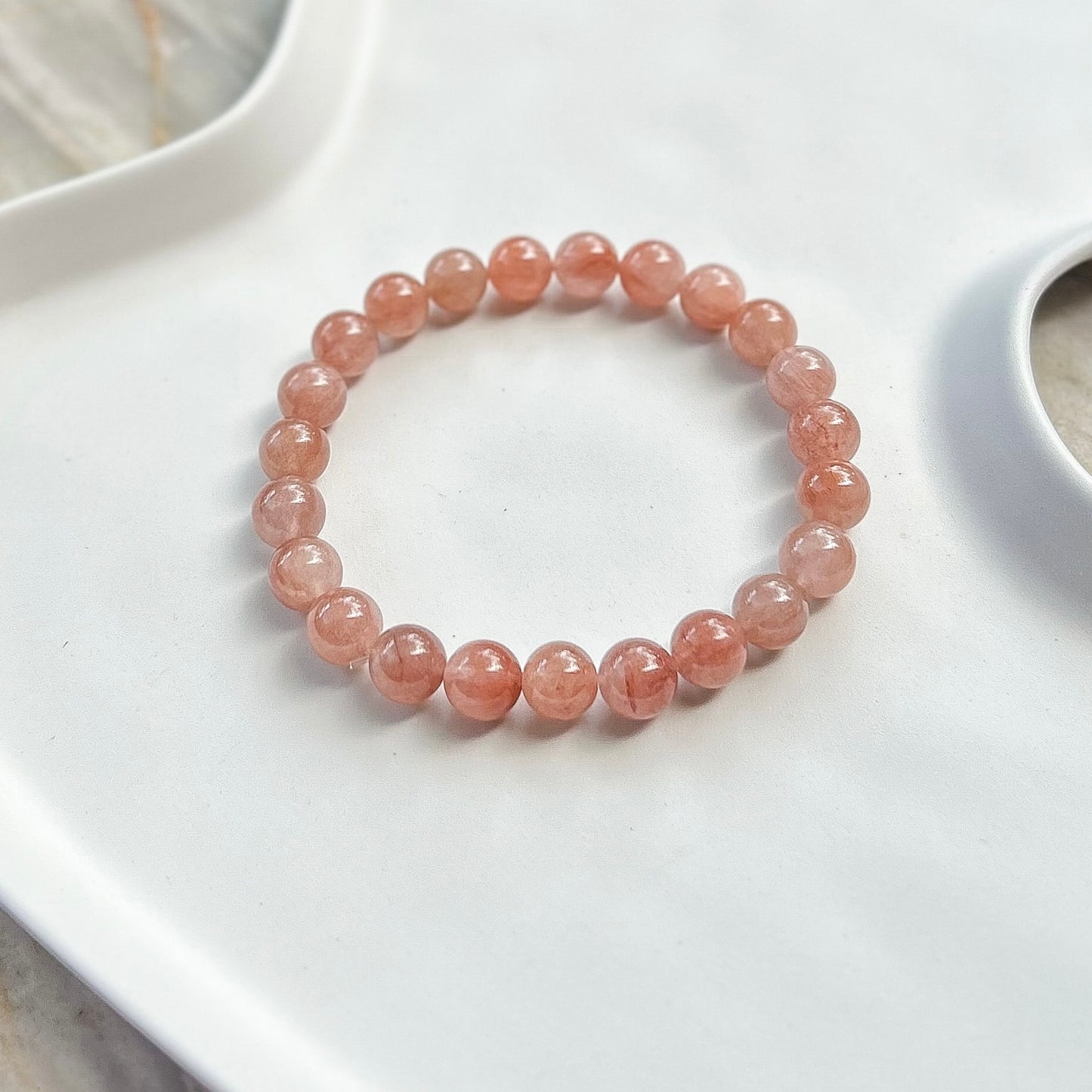 Pink Rabbit Hair Quartz 8mm