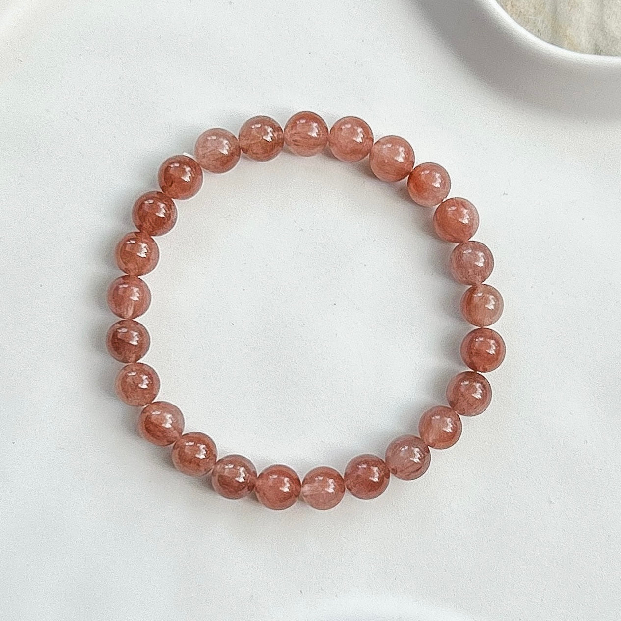 Pink Rabbit Hair Quartz 8mm