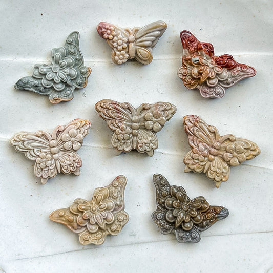 Alashan Agate Butterfly Charms