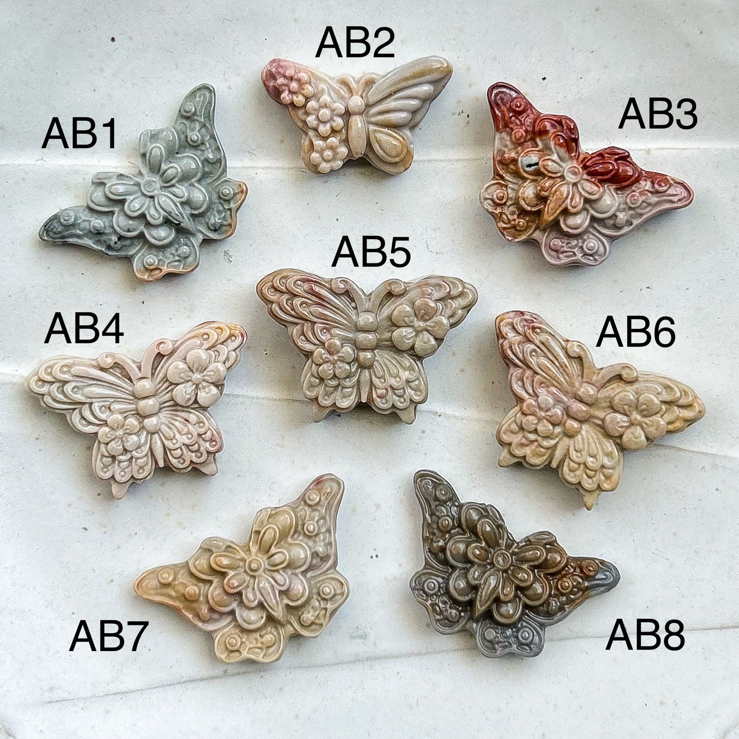 Alashan Agate Butterfly Charms