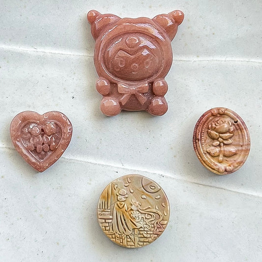 Alashan Agate Statement Charms (Set 5)