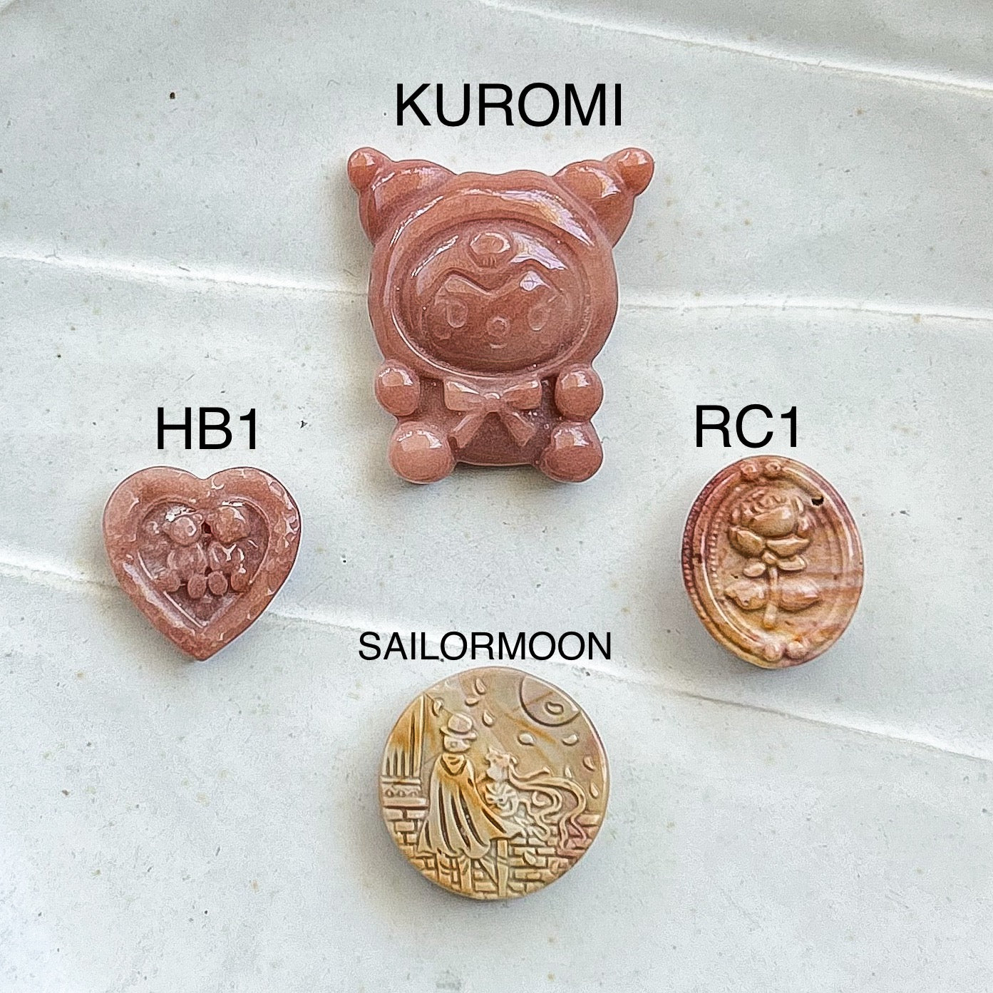 Alashan Agate Statement Charms (Set 5)
