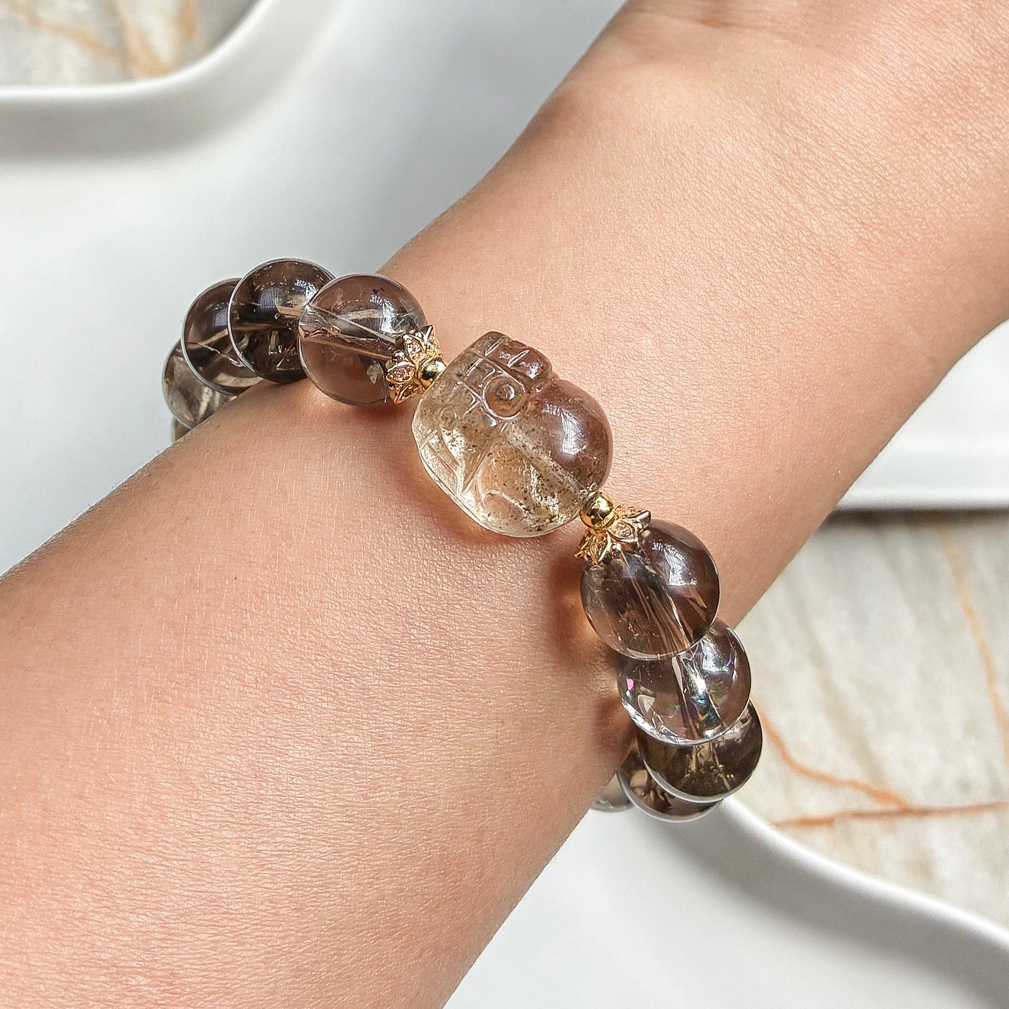 Smoky Quartz Pixiu