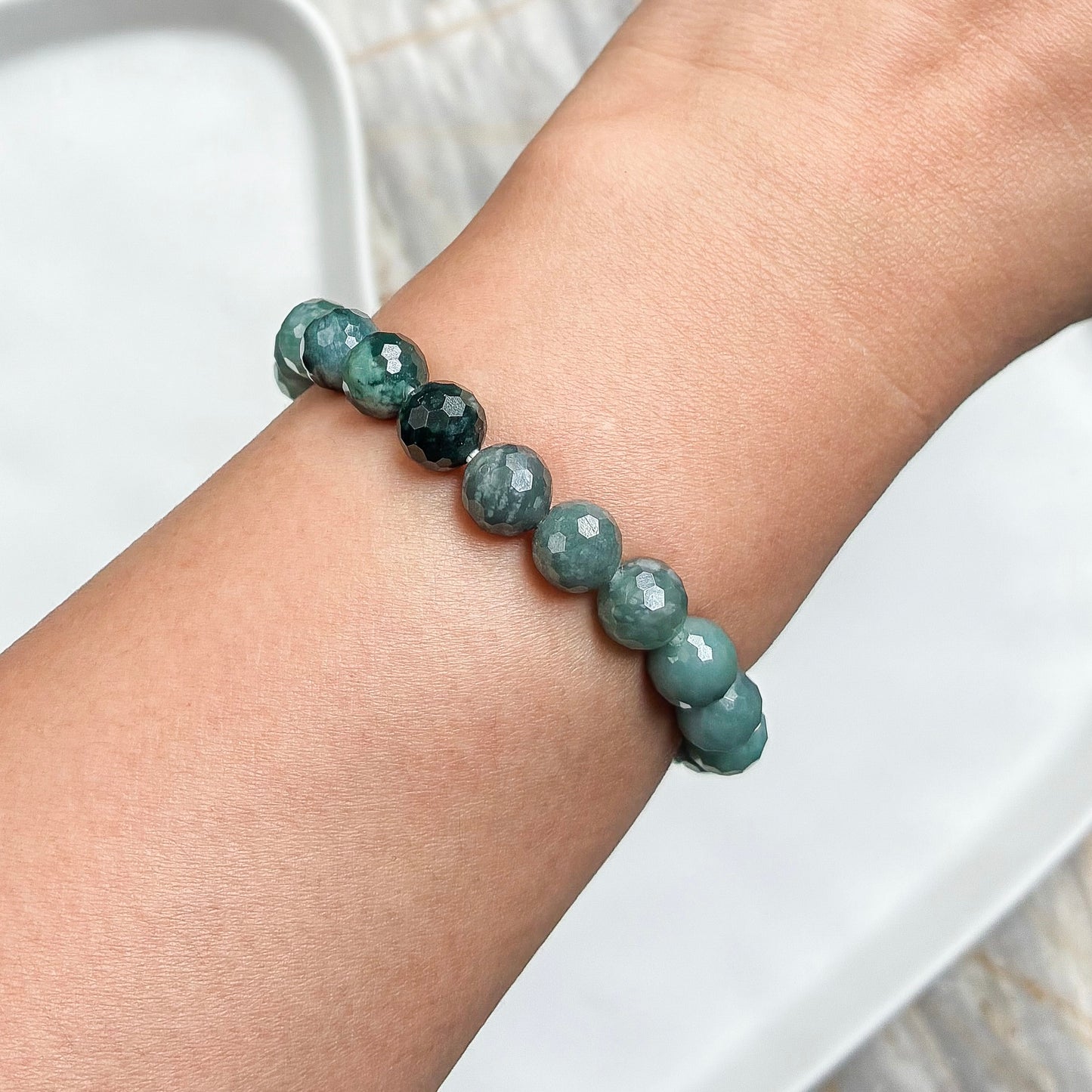 Jadeite Faceted 8mm