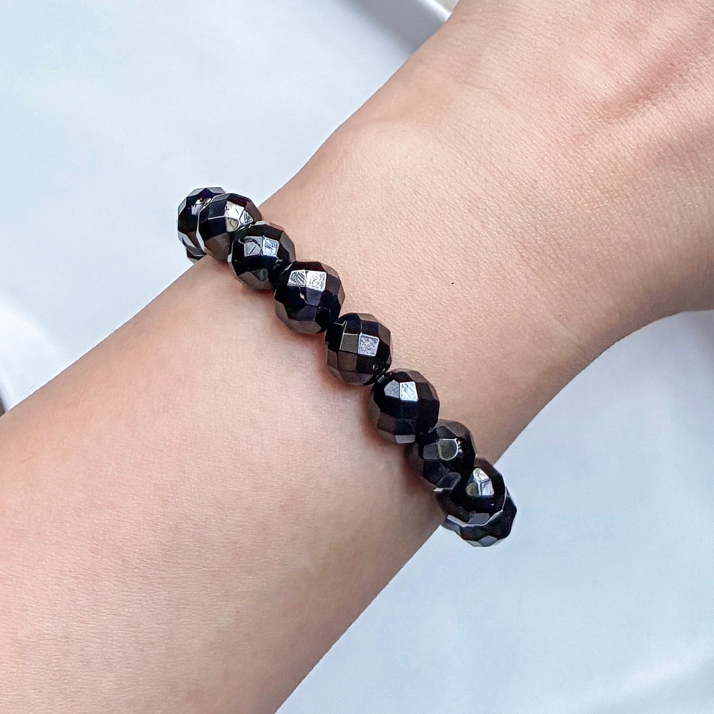 Black Spinel Faceted 10mm