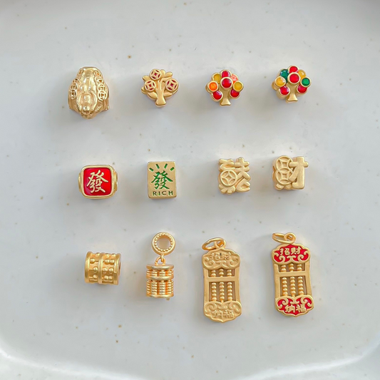 Gold Plated Wealth Charms - Wealth Symbols 1