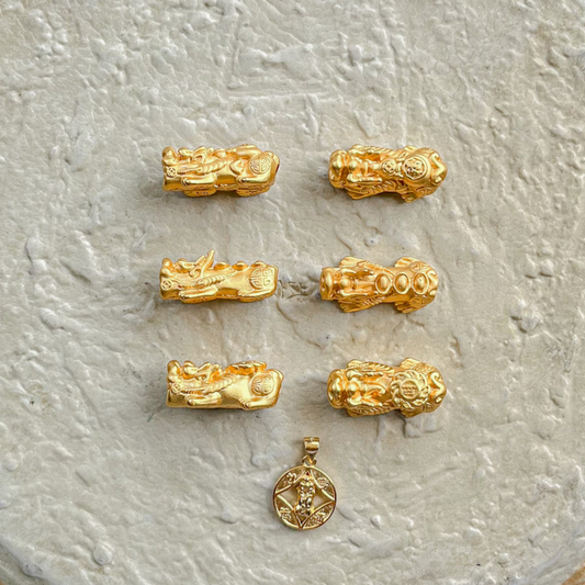 Gold Plated Pixiu Charms