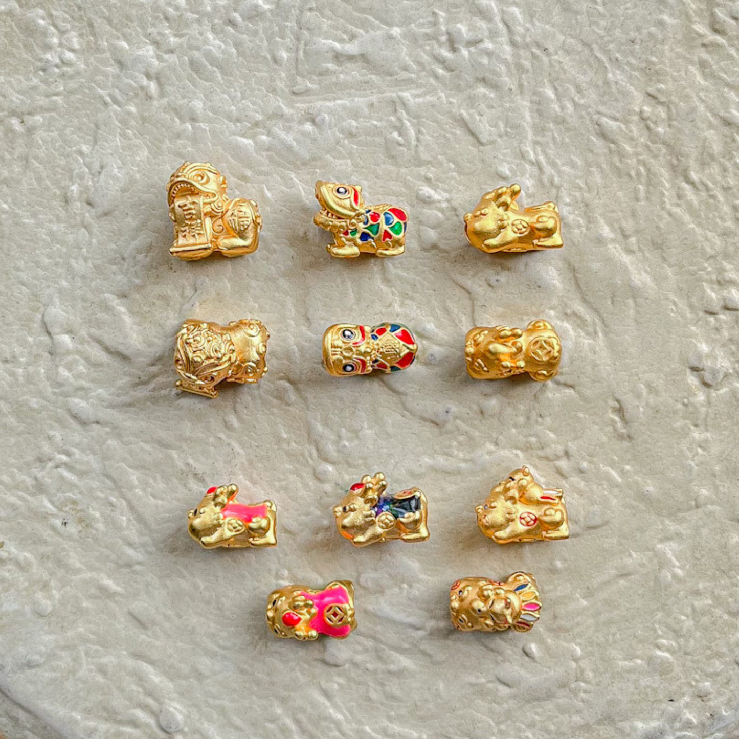 Gold Plated Pixiu Charms