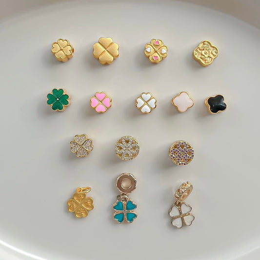 Gold Plated Clover Charms