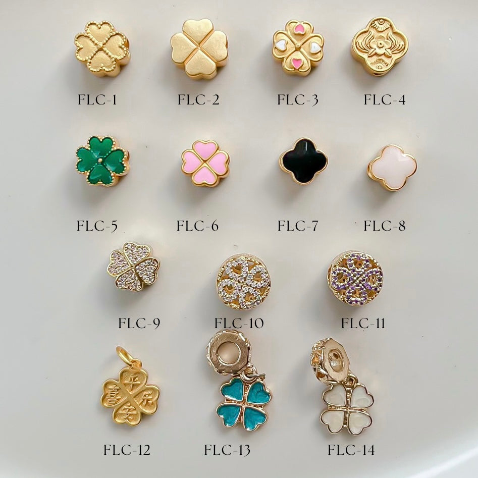 Gold Plated Clover Charms